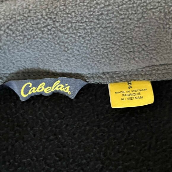 Cabela's Men's Jacket Black Fleece Full Zip size Small - Picture 5 of 6